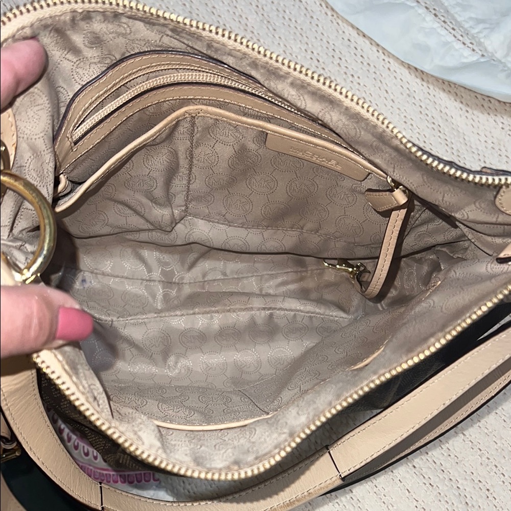 Michael Kors Brown and Tan Shoulder Bag - Picture 3 of 11